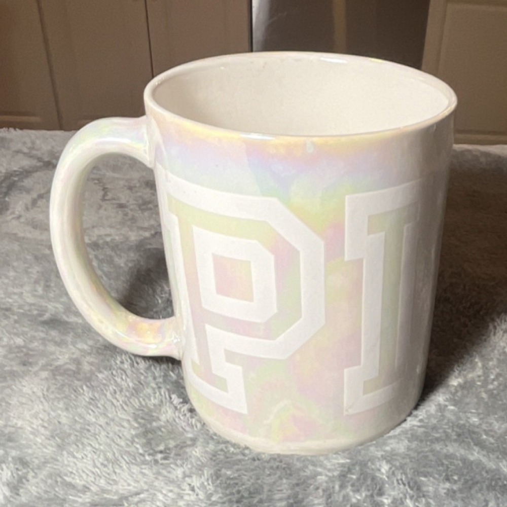 Victoria's Secret PINK Multicolor Ceramic Coffee Mug 30 fl oz Microwave Safe